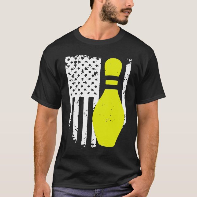 Bowling Team  Patriotic Bowling T-Shirt (Front)