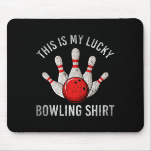 Bowling Team Player This Is My Lucky Bowling Shirt Mouse Pad