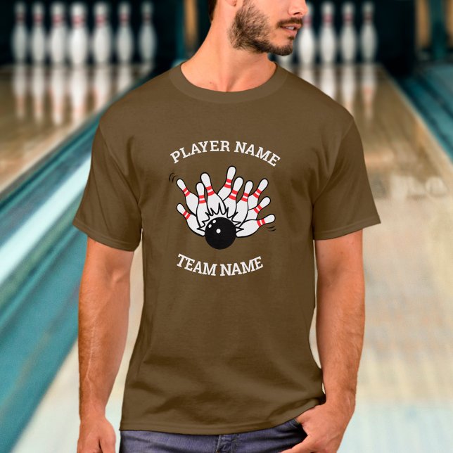 Bowling Team Shirt - Strike Logo & Player Name (Creator Uploaded)