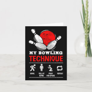 Bowling Technique Bowl League Member Men's Black M Card