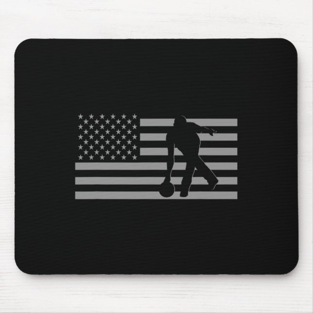 Bowling Tee Shirt - American Bowling  Mouse Pad (Front)