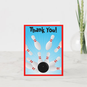 Bowling Thank You Note Card