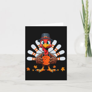 Bowling Thanksgiving Costume Turkey Matching Playe Card