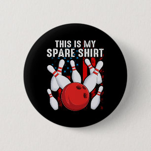 Bowling This Is My Spare Bowler Kids Boys Girl Tod 6 Cm Round Badge