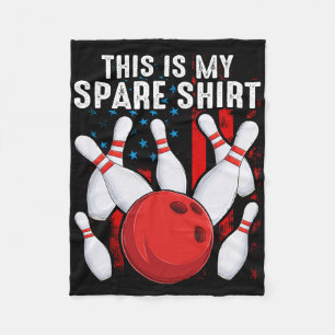 Bowling This Is My Spare Bowler Kids Boys Girl Tod Fleece Blanket
