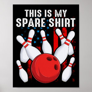 Bowling This Is My Spare Bowler Kids Boys Girl Tod Poster