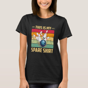Bowling This Is My Spare Bowling Ball Bowler Vinta T-Shirt