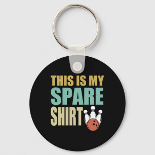 Bowling This Is My Spare Design Bowler Kids Key Ring