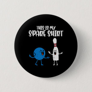 Bowling This Is My Spare Shirt Bowler Kids Boys Gi 6 Cm Round Badge
