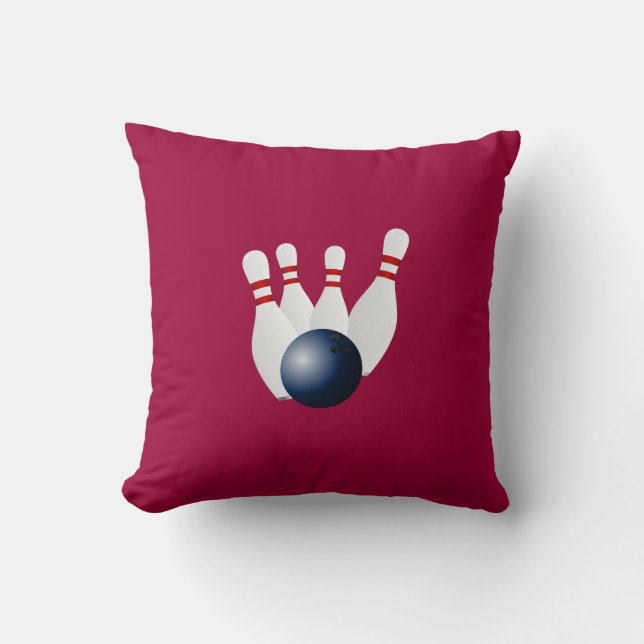 Bowling throw pillow (Front)