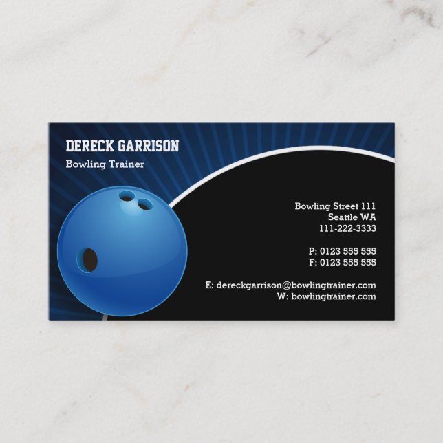 Bowling Trainer | Perfect Sport Business Card (Front)
