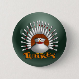 Bowling Turkey 6 Cm Round Badge