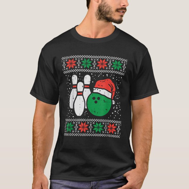 Bowling Ugly Christmas Sweater Sport Bowls Xmas Me (Front)