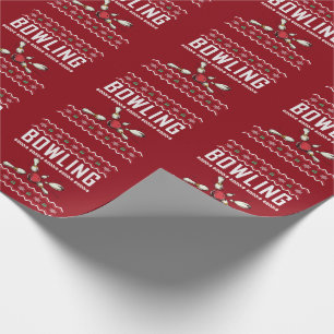 Bowling Ugly Christmas Sweater Wrapping Paper