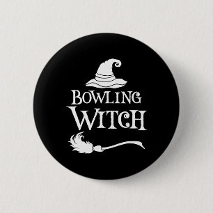 Bowling Witch Halloween Costume Shirt 6 Cm Round Badge