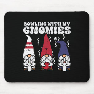 Bowling With Gnomies Bowler Gnome Matching Men Wom Mouse Pad