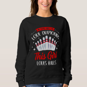 Bowling Women Girls Bowling Spare Bowler Sweatshirt