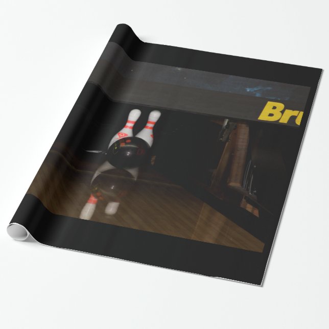 Bowling Wrapping Paper (Unrolled)