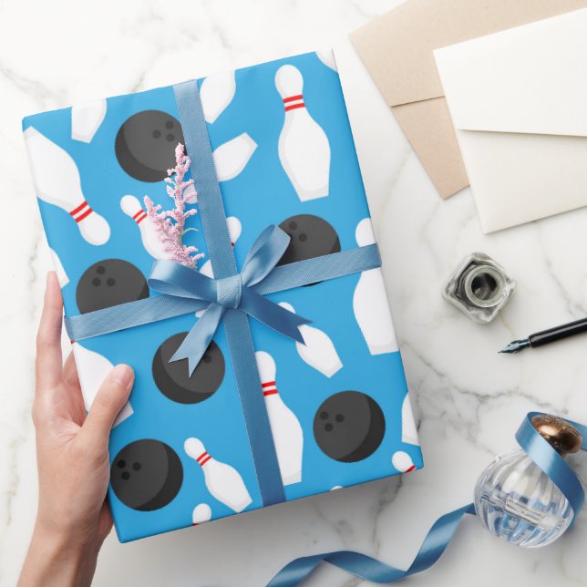 Bowling Wrapping Paper, Birthday Gift Wrap (Gifting)