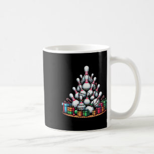 Bowling Xmas Lighting Santa Cute Bowling Christmas Coffee Mug