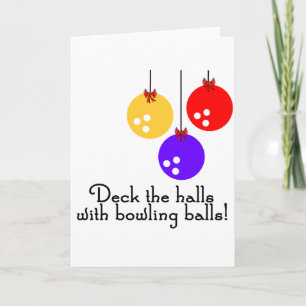 BowlingChick Deck the Halls Holiday Card