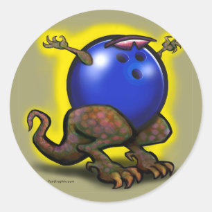 BowlingZilla Classic Round Sticker