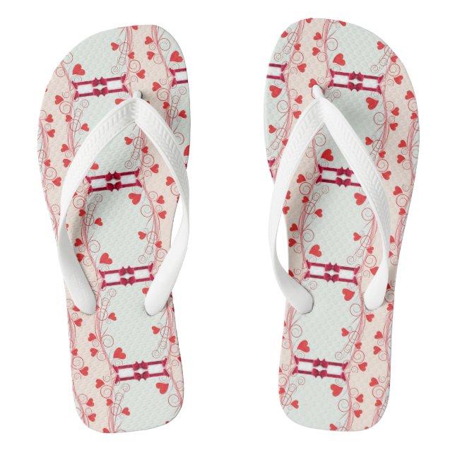 BowLuvN™ Bottoms Flip Flops/Sandals- LUVYBZ® Shop Thongs (Footbed)