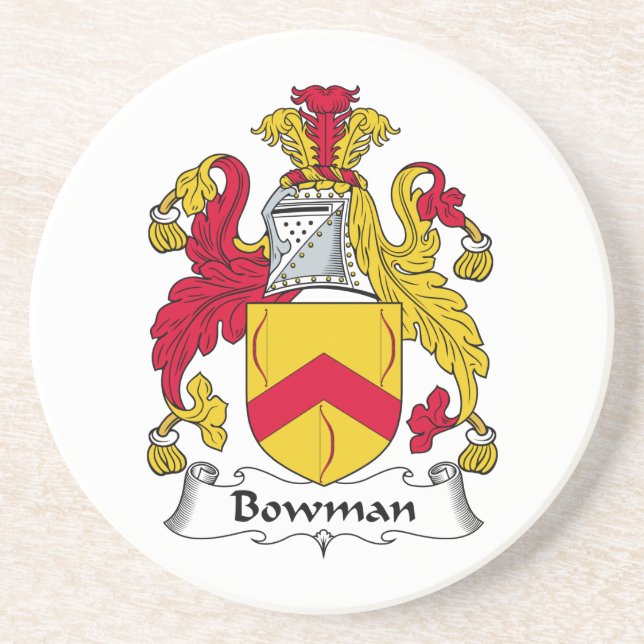Bowman Family Crest Coaster (Front)