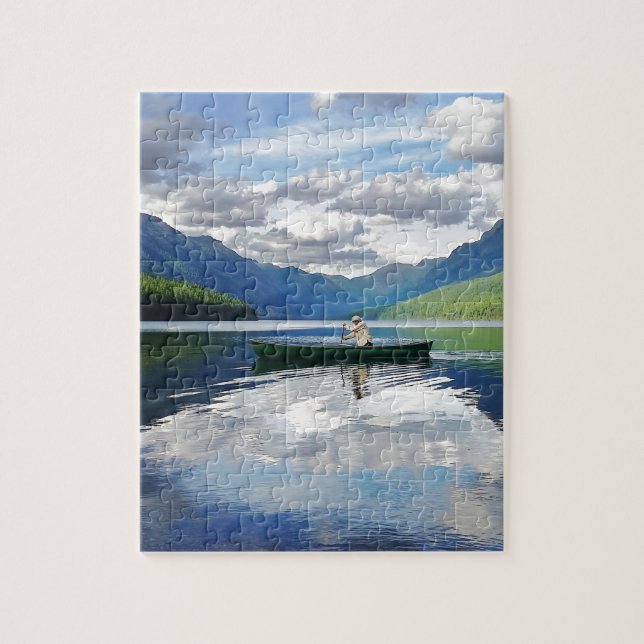 Bowman Lake - Glacier National Park Montana Jigsaw Puzzle (Vertical)