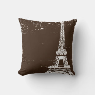 Bown Eiffel Tower Custom Cotton Pillows
