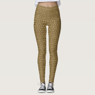 bown girl geometric art pattern seamless leggings