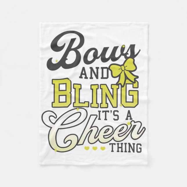 Bows And Bling A Cheer Thing Design Cheer Competit Fleece Blanket (Front)