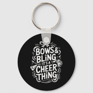 Bows And Bling It's A Cheer Thing, Cheerleader Che Key Ring