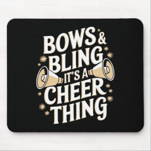 Bows And Bling It's A Cheer Thing, Cheerleader Che Mouse Pad