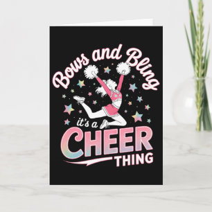 Bows And Bling It's A Cheer Thing Cheerleading Che Card