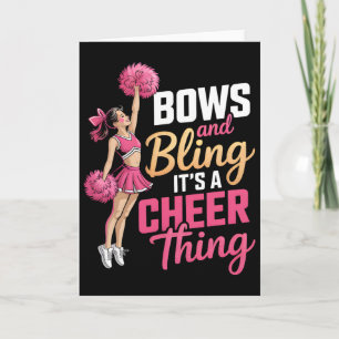 Bows And Bling It's A Cheer Thing Cheerleading Che Card