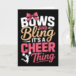 Bows And Bling It's A Cheer Thing Cheerleading Che Card