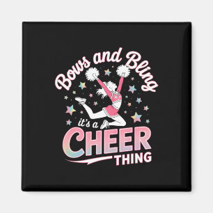 Bows And Bling It's A Cheer Thing Cheerleading Che Magnet