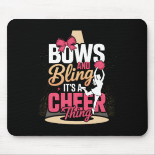 Bows And Bling It's A Cheer Thing Cheerleading Che Mouse Pad
