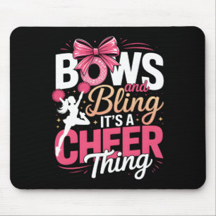 Bows And Bling It's A Cheer Thing Cheerleading Che Mouse Pad