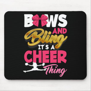 Bows And Bling It's A Cheer Thing Funny Cheerleadi Mouse Pad