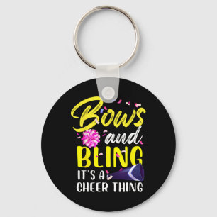 Bows And Bling It's A Cheer Thing Gymnastics Cheer Key Ring