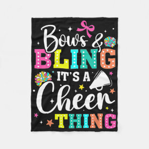 Bows And Cheerleading, It's A Cheer Thing, Funny C Fleece Blanket