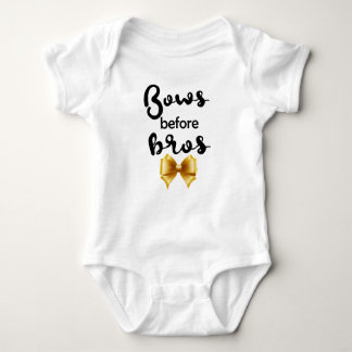 Bows before Bros Baby Bodysuit