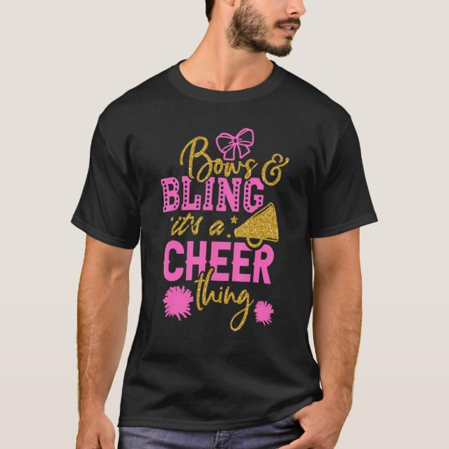 Bows & Bling It's A Cheer Thing Cheerleading Cheer T-Shirt (Front)