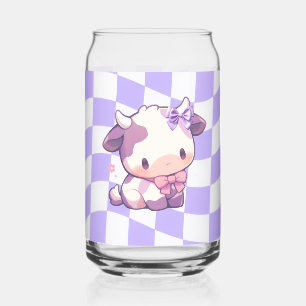 Bows & Bull's Cup Can Glass