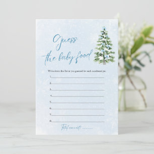 Bows Christmas Baby Shower Guess The Baby Food Invitation