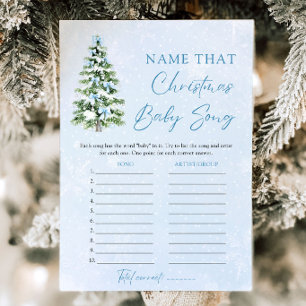 Bows Christmas Baby Shower Name That Baby Tune Invitation