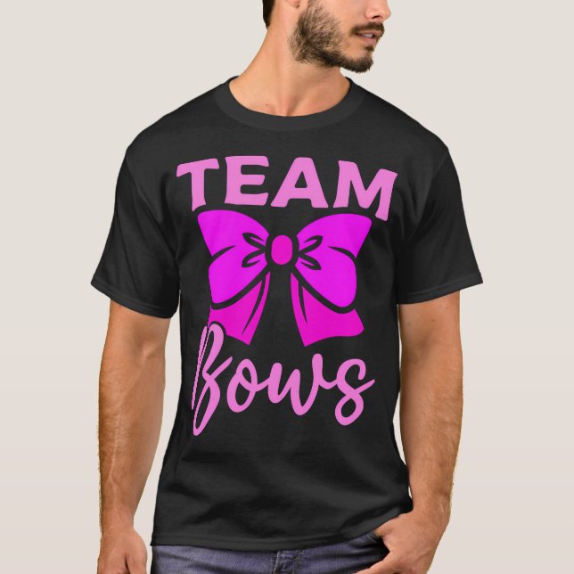 Bows Gender Reveal Burnouts Or Bows Gender Reveal  T-Shirt (Front)