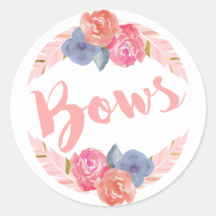 Bows or Arrows Guess the Gender Stickers Bows Pink